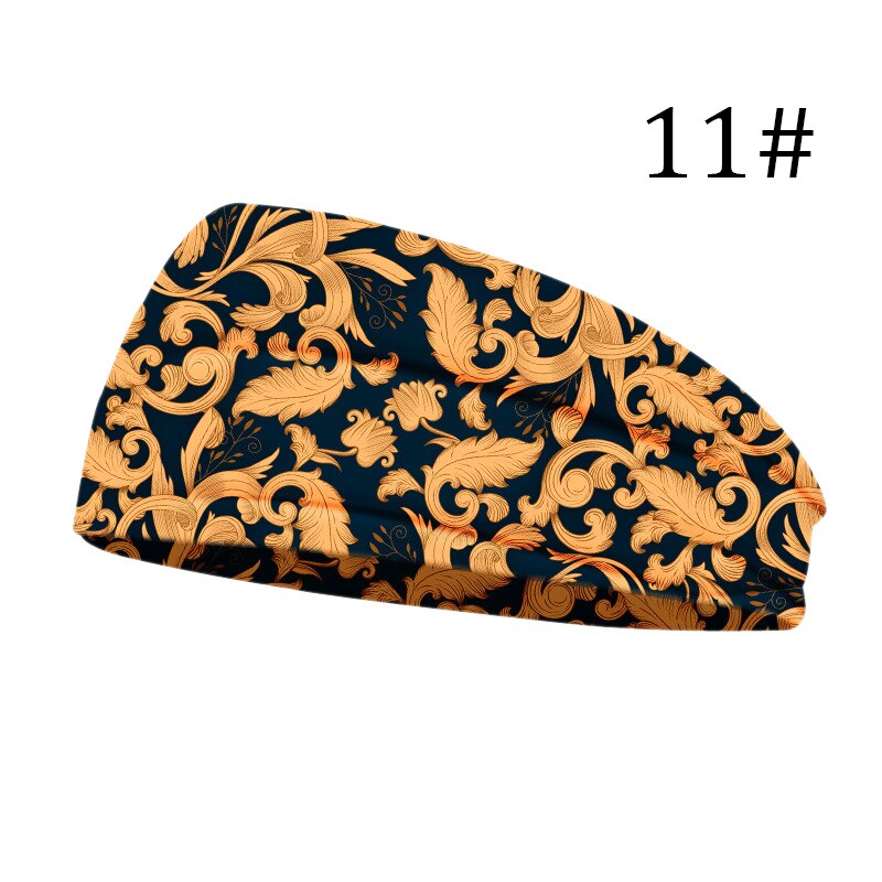 nouvelles femmes tête enveloppement large coton Stretch bandeau filles chapeaux Turban sport imprimer bandeau cheveux accessoires: 11