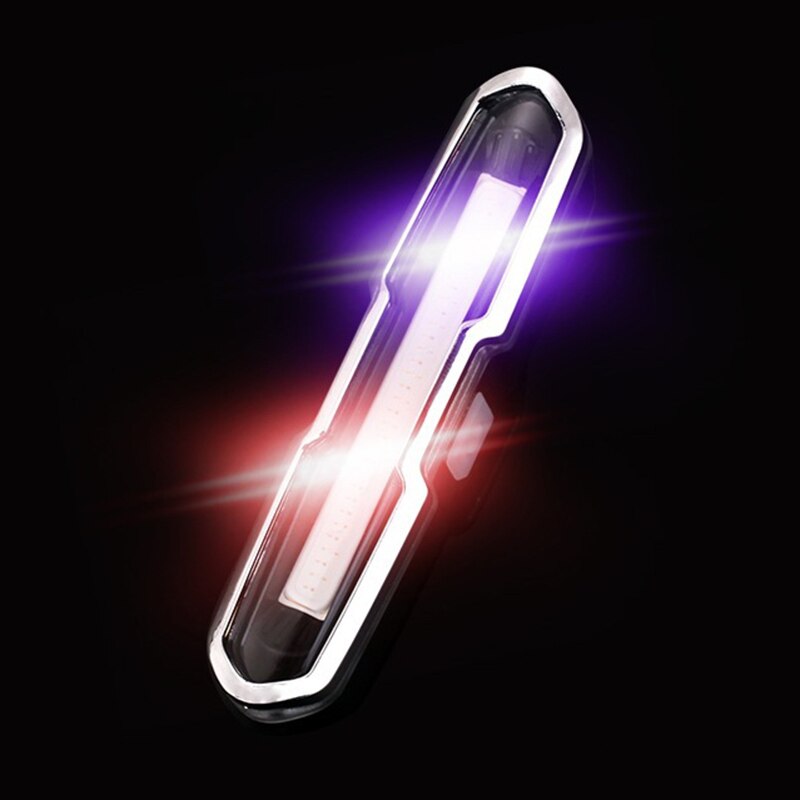 Fiets Achterlicht Mtb Fietsen Waarschuwing Achter Fiets Veiligheid Lamp Usb Oplaadbare Voor/Achter Koplamp Led Verlichting Voor Fiets helm: 11033 Red-Blue