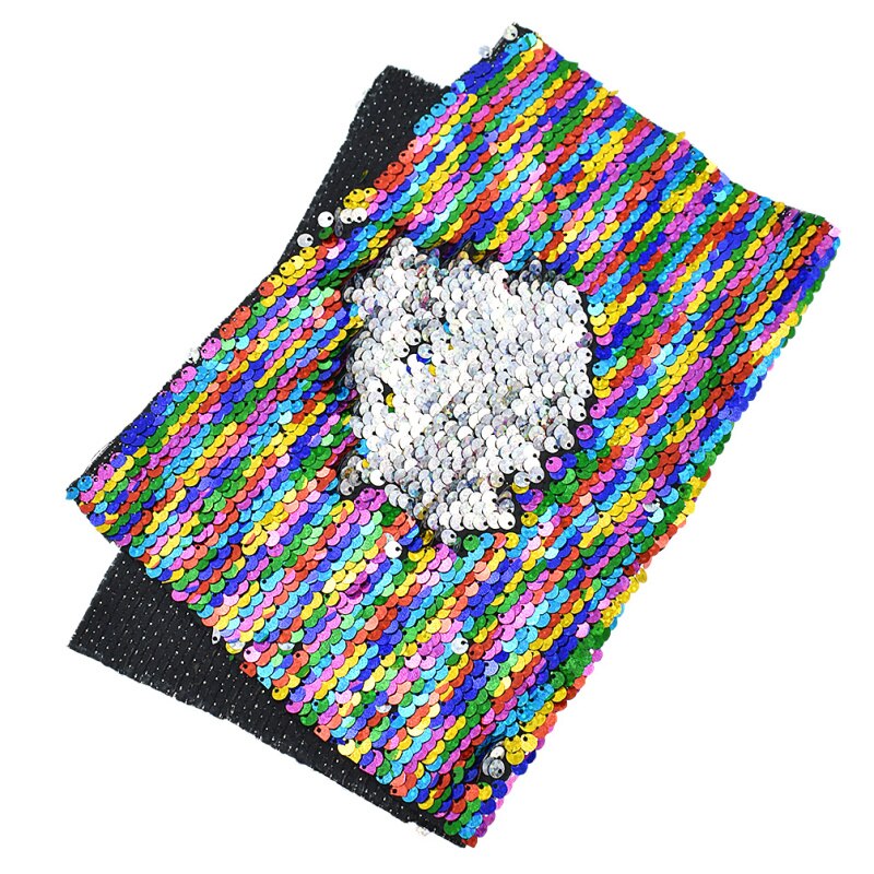 Tela A4 de lentejuelas reversibles de colores para mujer, tejido cosido para bricolaje, hecho a mano, ropa, bolso, decoración, materiales de retales