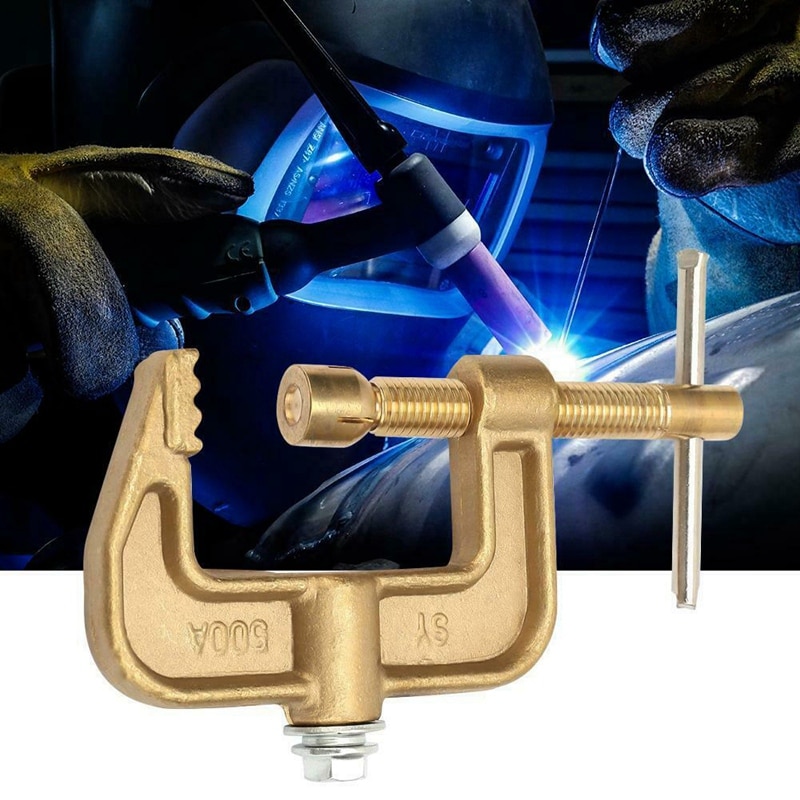 500A Brass G Shape Ground Welding Earth Clamp for Welding Machine Durable