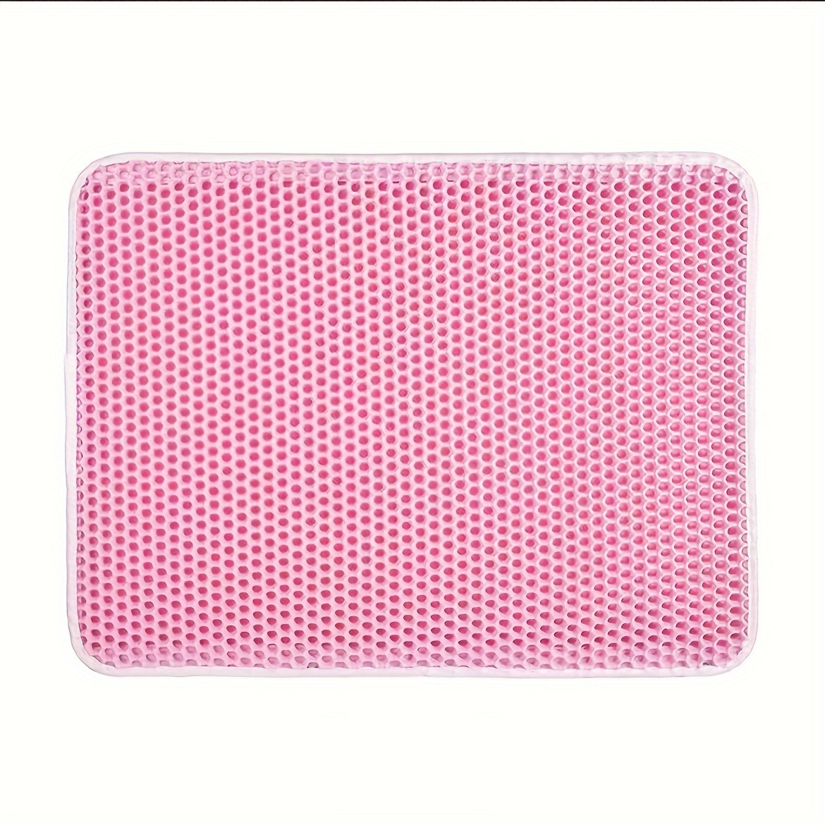 1Pc Large Size Cat Litter Mat-Advanced Honeycomb Double Layer ,Urine Waterproof,Easy Cleaning,Scatter Control,Stay Clean: 6XL / Pink