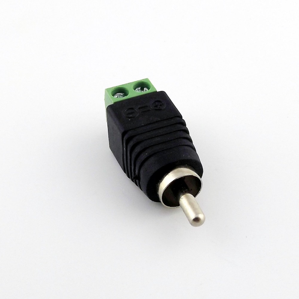 2x Phono RCA Male Plug To AV Screw Terminal Connec... – Grandado