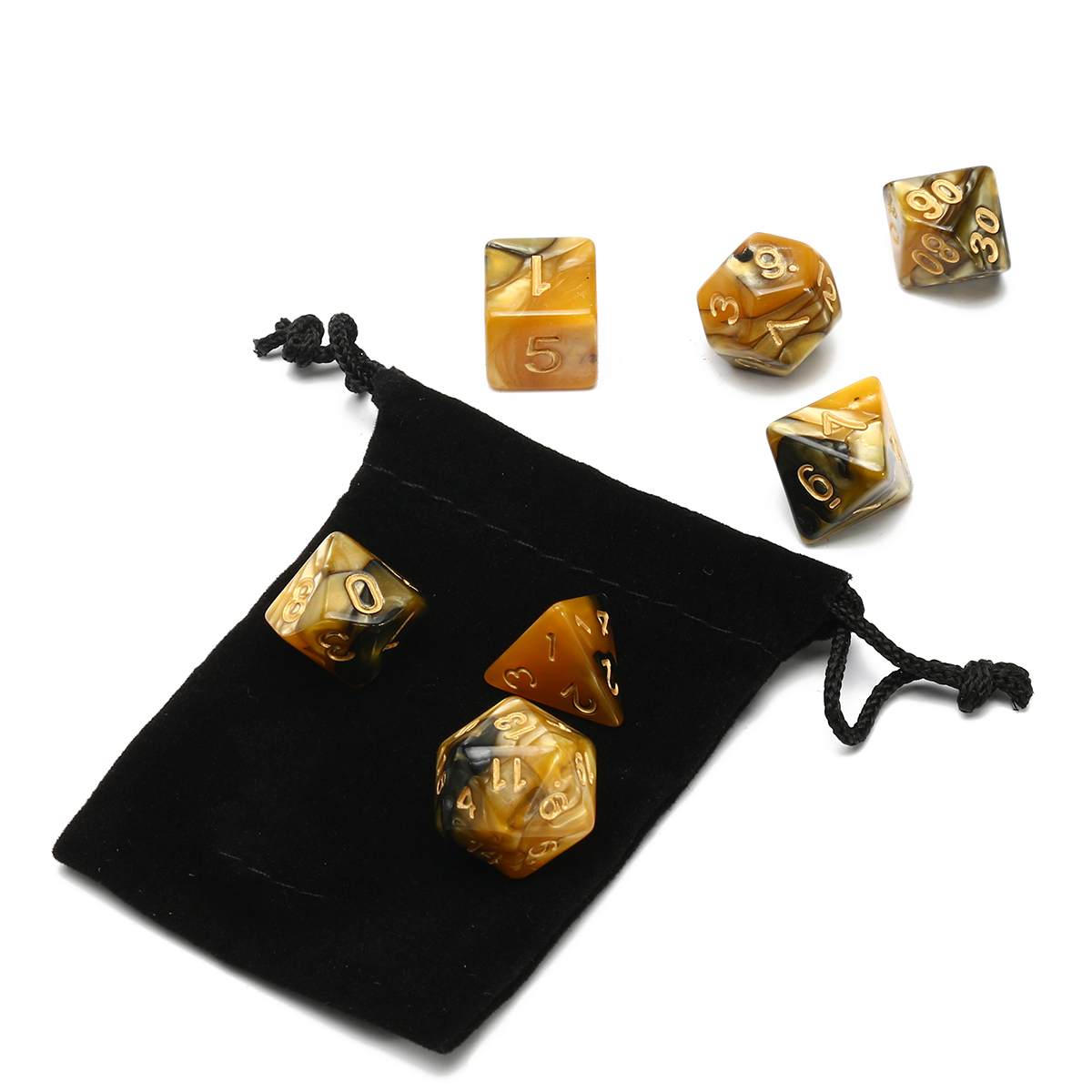 7 pièces polyèdre acrylique jeu de dés enfants mathématiques apprentissage numérique dés jouet RPG TRPG mdn jeux accessoire D4-D20 divertissement Gadgets