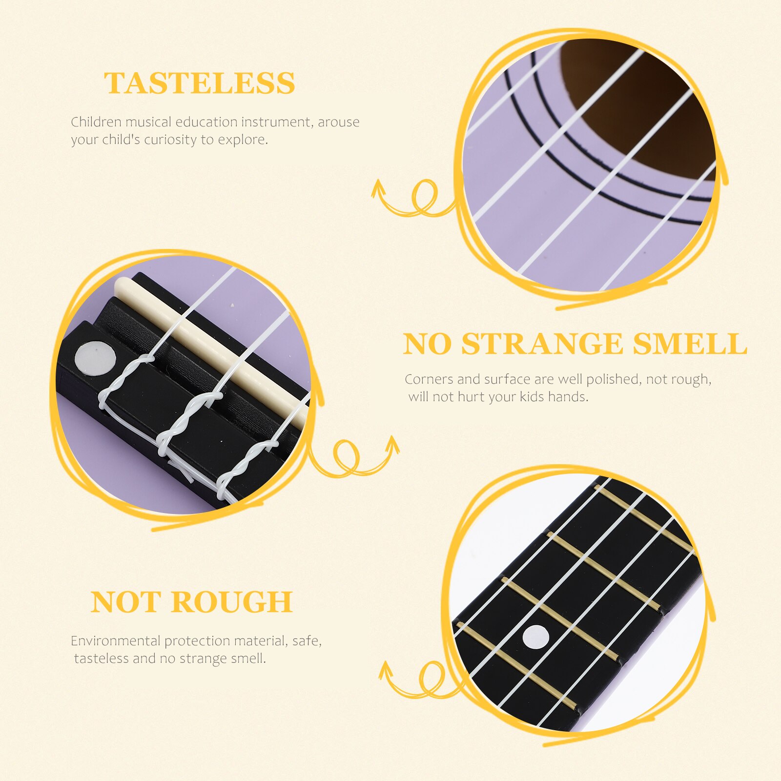 Basswood Ukulele Guitar Portable 4 Strings Ukulele Guitar Musical Instrument