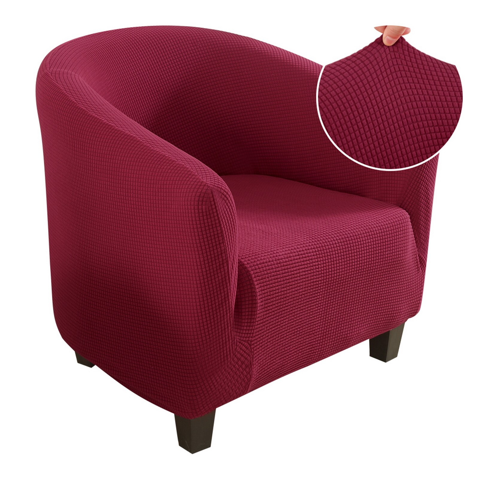Strikker jacquard sofa lænestol sædebetræk elastisk kaffebalje sofa lænestol sædebetræk beskytter betræk hjemmestol indretning: G316306