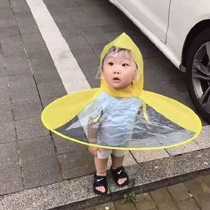 Gorro para senderismo y lluvia para niños, gorra de plástico transparente para exteriores, gorro impermeable