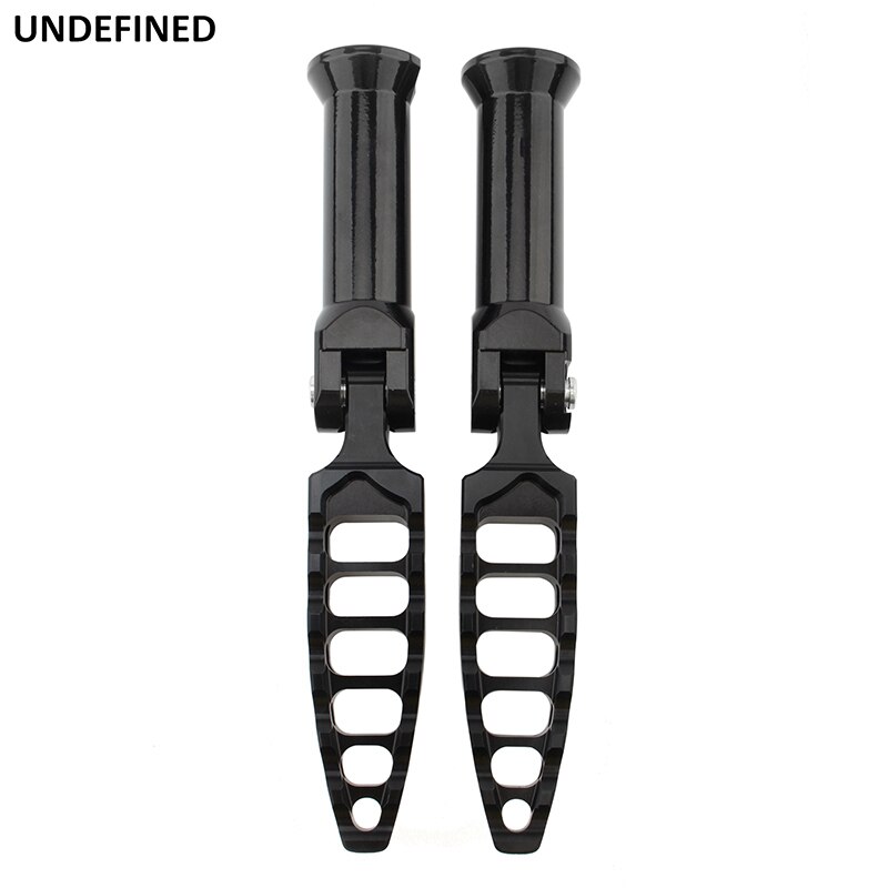 Black Passenger Footrests Support Kit CNC Aluminum Rubber Foot Pegs For Harley Low Rider Fat Bob Breakout FLDE FLHC/S: Q