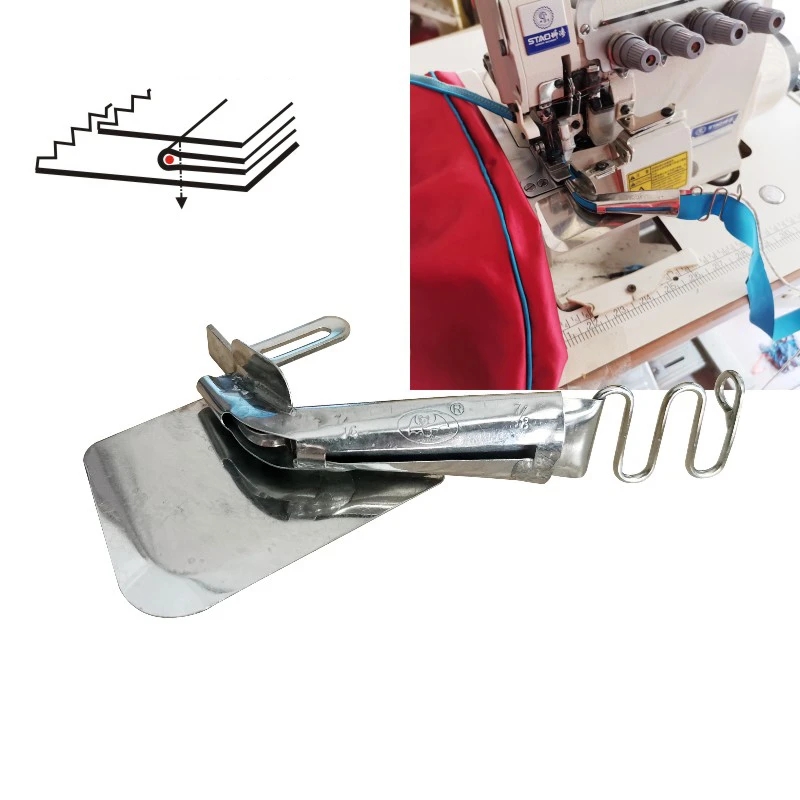 Cord Tape Binder Tape Cord String Piping Folder for Industrial Overlock Sewing Machine Rolling Rope Pressing Rope Rolling Edge