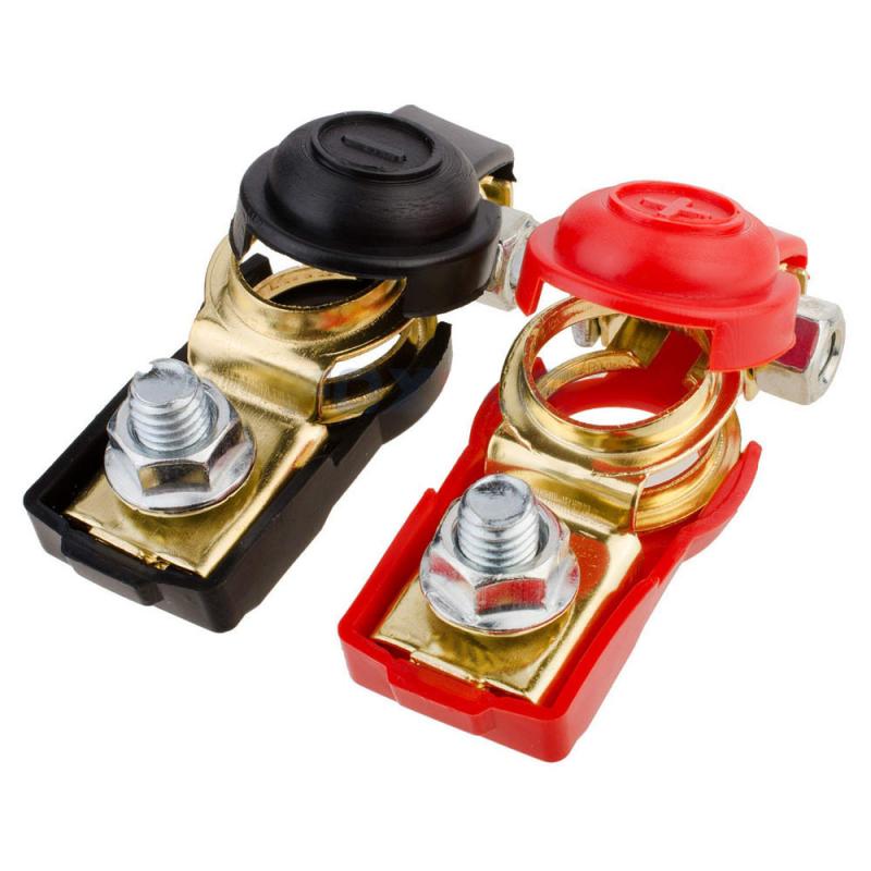 1Pair Auto Car Battery Terminal Connector Battery Quick Release Battery Terminals Clamps Cap Clips Car Replacement Parts