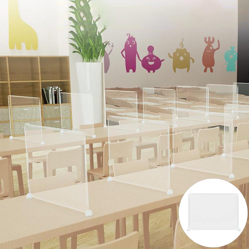 Kindergarten baffle desk transparent partition school eating partition board canteen student table anti droplets 2 people