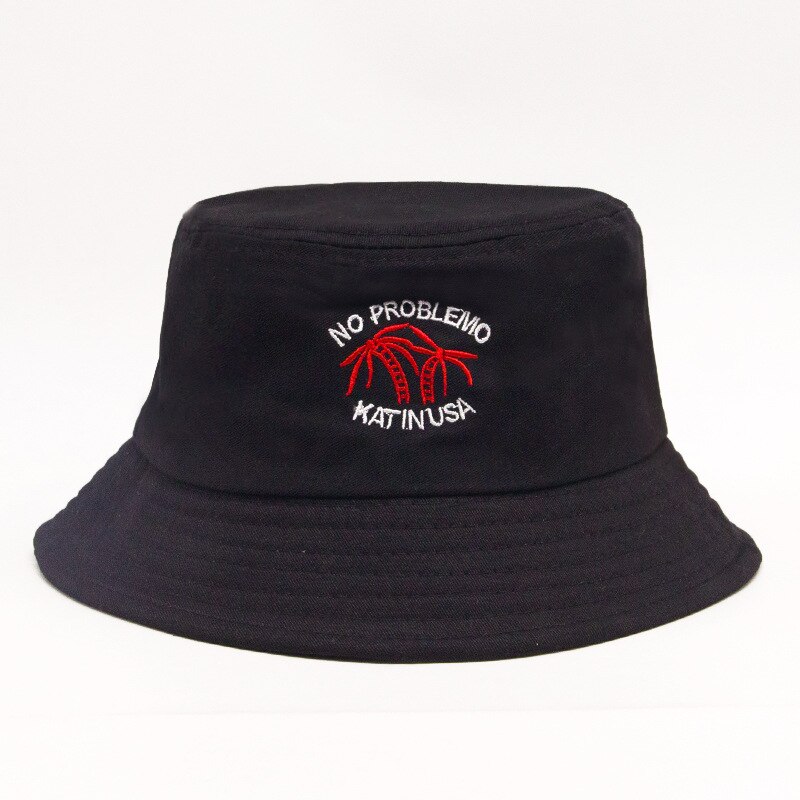 Chapeau de poisson unisexe | Noir blanc jaune été femmes hommes Couple chapeaux unisexe, casquette Hip Hop, chapeau seau Panama protection solaire, chapeaux de pêcheur: tree black