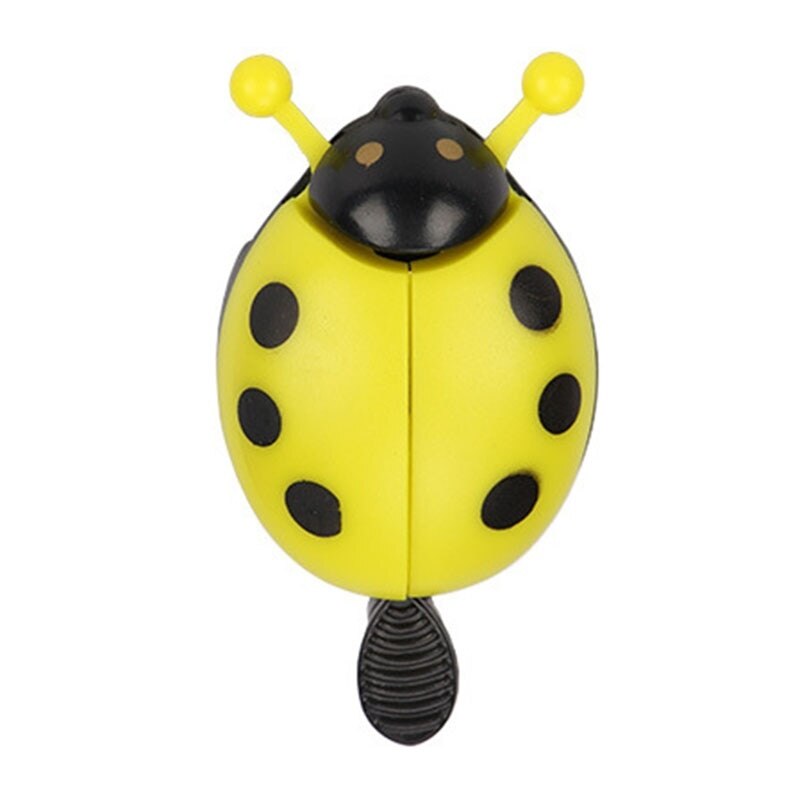 bike bell Ring Beetle Cartoon Cycling Bell Lovely Kids Ladybug Bell Ring for Bike Ride Horn Alarm bicycle Accessories: YELLOW