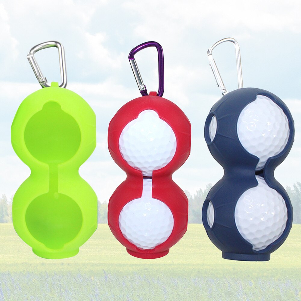 3pcs Golf Silicone Golf Accessories Golf Silicone Protective Cover Holder Cover Bag Portable Golf Case with Keyring(Re