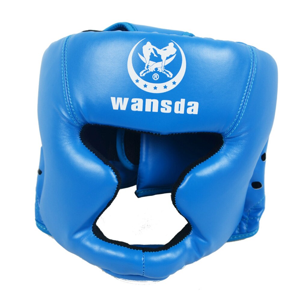 Headgear Practical Protector Taekwondo Boxing Helmet Adults Martial Art Fitness Equipment Karate Head Guard Faux Leather: Blue