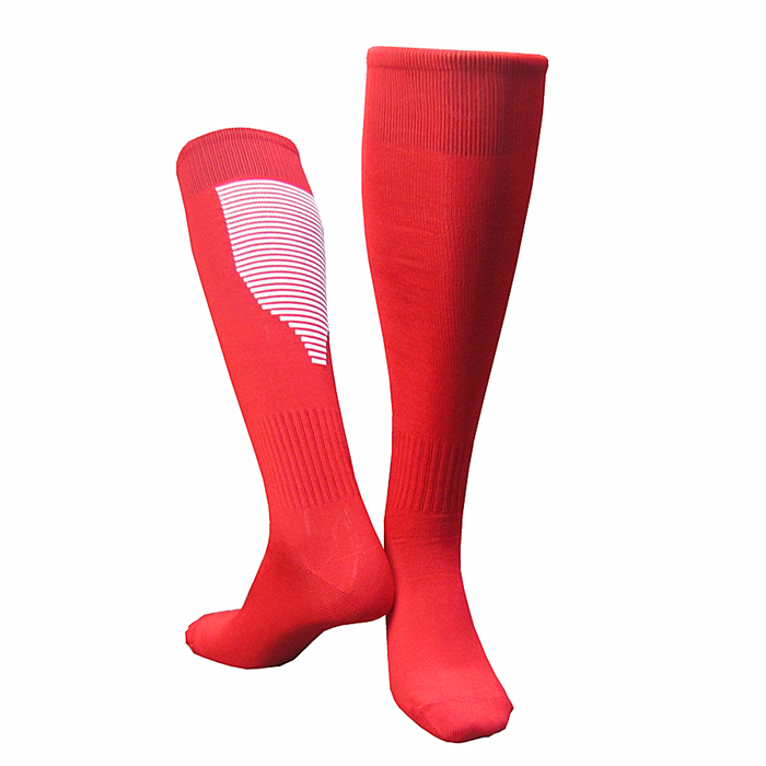 Summer Men Women Adult Thin Sport Volleyball Rugby Soccer Football Socks Above Knee High Long Stockings Leggings Breathable: CDP512 red