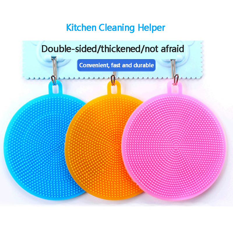 Esponja antibacteriana de silicona para lavar platos, cepillo de silicona multifunción para cocina, herramienta pequeña, protección ambiental duradera