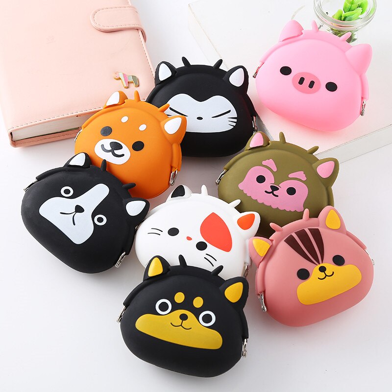 Silicone coin purse cartoon coin bag child wallet headset bag mini student small coin bag cute clutch bag