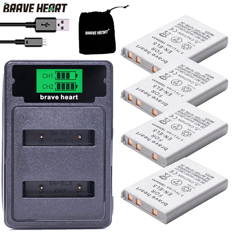 EN-EL5 ENEL5 En El5 Li-ion Rechargeable Battery pack For Nikon Camera Coolpix P80 P90 P100 P500 P510 P520 camera accessories