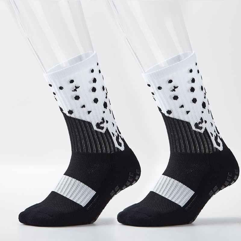 Anti slip fodbold sokker bomuld fodbold sokker mænd sport udendørs basketball sokker: Hvid