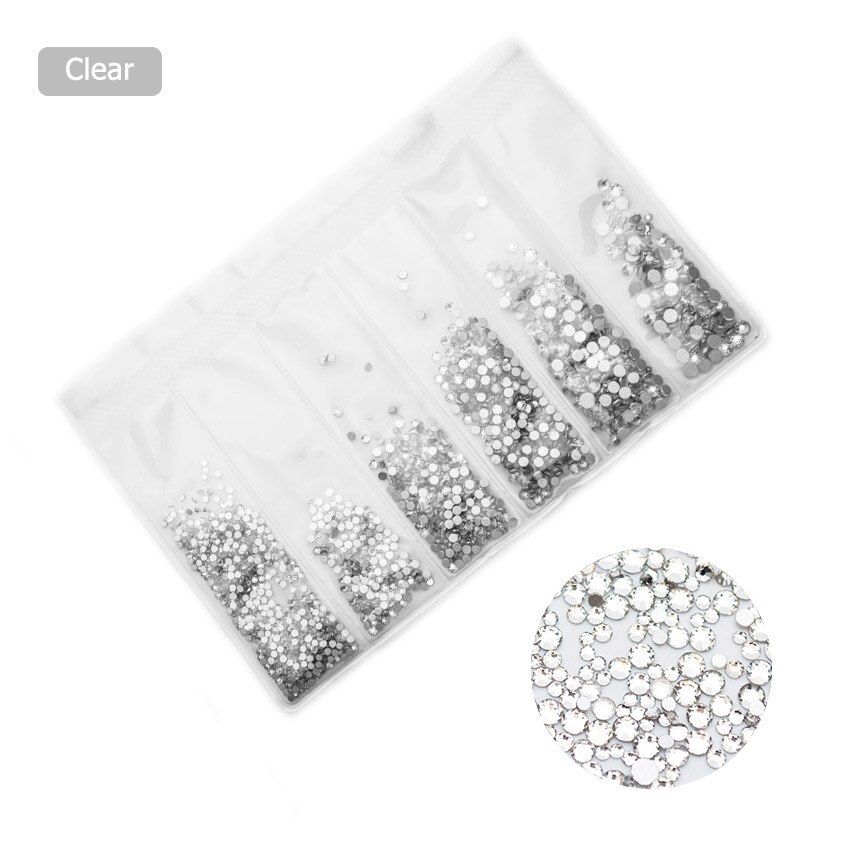 Kristall nail art dekorationer glas strass nagel strass nagel konst strass ädelstenar stenar för naglar tillbehör  tz1002