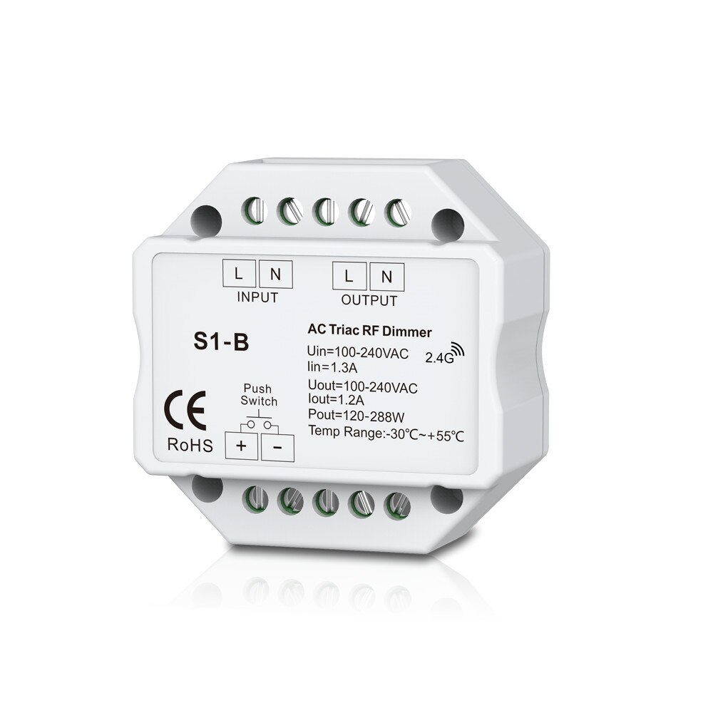100-240VAC AC Triac RF Push Dimmer and Switch Knx-N Bus High Power Amplifier AC Triac Led Dimmer Controller for Led Downlight Di