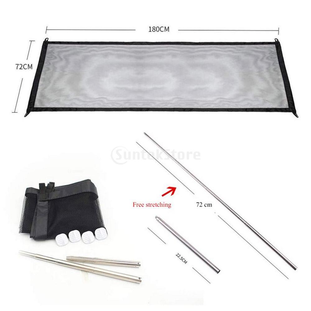 Universal Dog Gate Magic Gate Ingenious Mesh Dog Fence For Indoor and Outdoor Safe Pet Dog Gate Safety Enclosure Pet Supplies: Black2 180x72cm