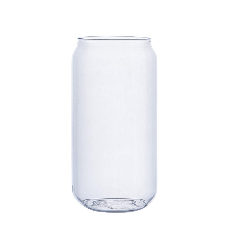 Nordic Glass Cup Cold Drink Coke Cup Coke Can Milk Juice Cup Transparent Drinking Minimalist Glass Cup Mugs Coffee Cups: A L 500ml
