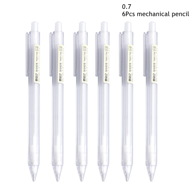 0.5/0.7mm Automatic Pencils Set HB/2B Refill Mechanical Pencil For Drawing Sketching Students School Supplies Cute Stationery: Pink