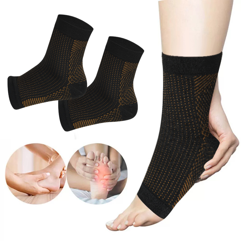 S-2XL chaussettes à bout ouvert hommes cheville Compression pied protéger ange manches talon soutien de la voûte plantaire soulagement de la douleur chaussettes de sport chaudes femmes chaussettes