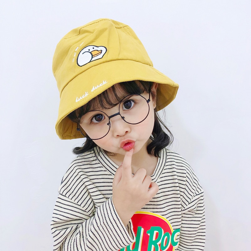 Vår sommar härlig tecknad baby hattar barn pojkar flickor strandmössor bomull sol hattar fiskar hattar