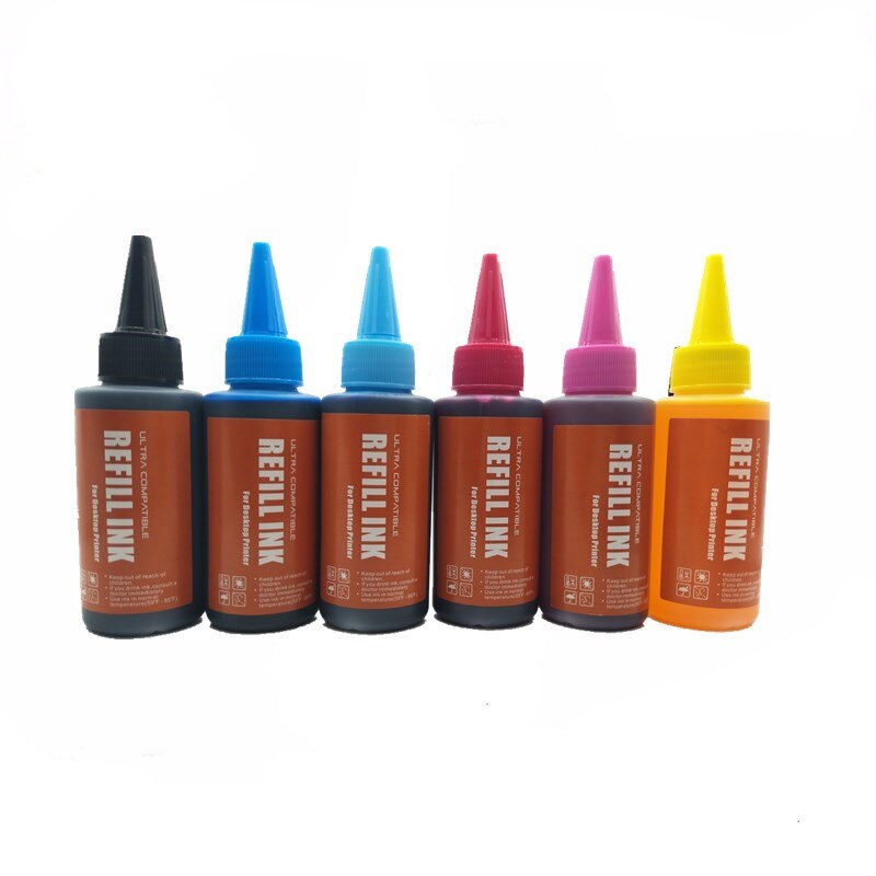 Equipo especial Premium de recarga de tinta para EPSON 700W 710W 720WD 730WD 800FW 810FW 820FWD 830FWD impresora de inyección de tinta: 1SET  6X100ML