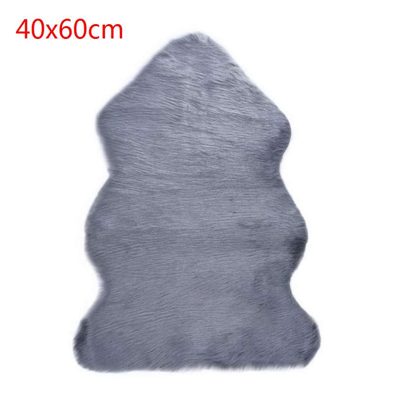 Tapis fourrure artificielle en peau de mouton | Tapis poilu de salon et de chambre à coucher, fourrure de peau, tapis de surface uni et pelucheux, tapis Faux lavable pour chambre à coucher: A-1 40x60cm