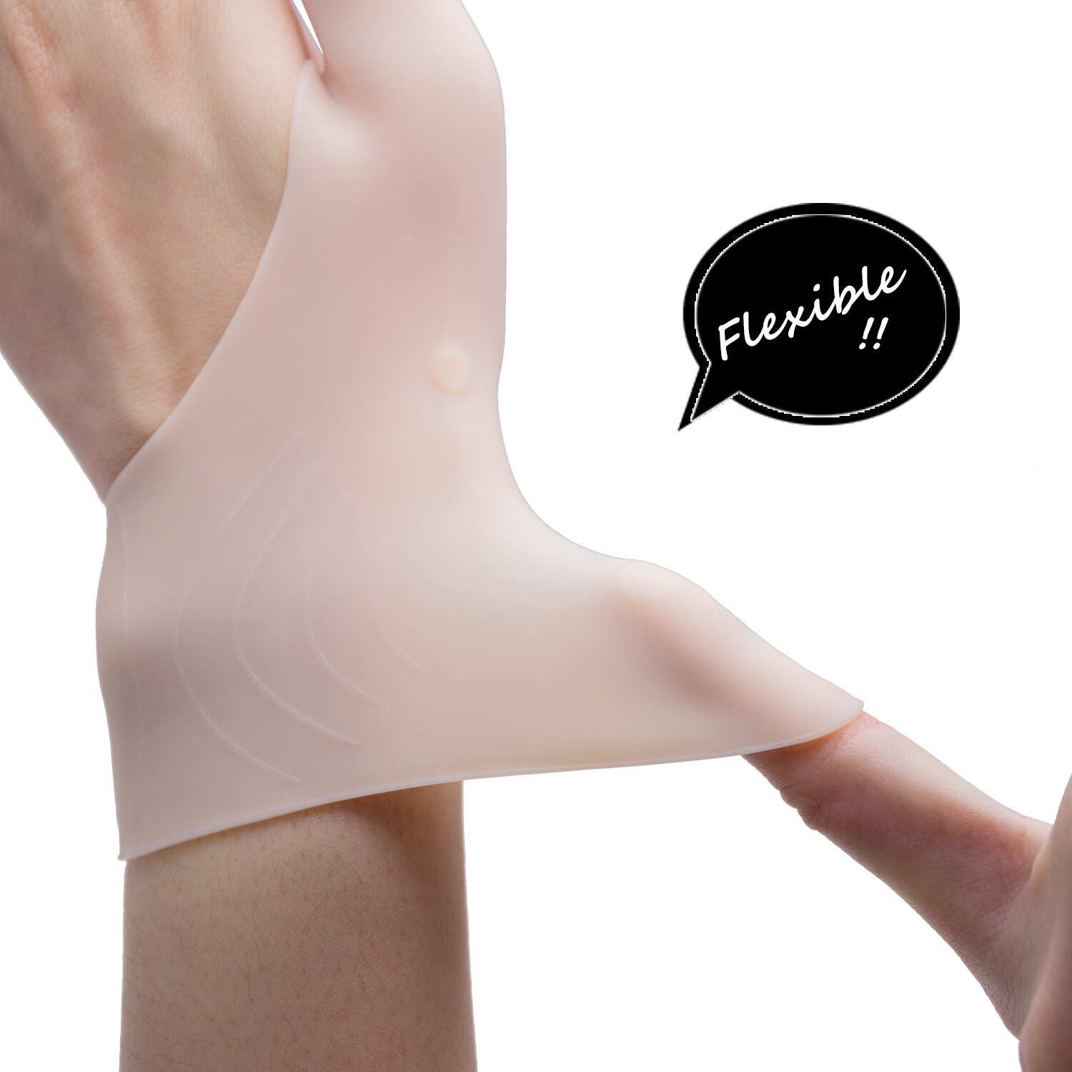 Sumifun 2Pcs Silicone Hand Protection Orthopedic Straightener Thumb Hand Wrist Tenosynovitis Care