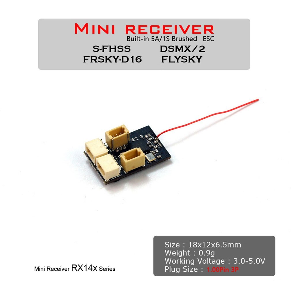 4/5/7-channel Mini Receiver Built-in 5A 1S/7A 2S Brushed ESC Integrated Receiver Support S-FHSS Format High Performance