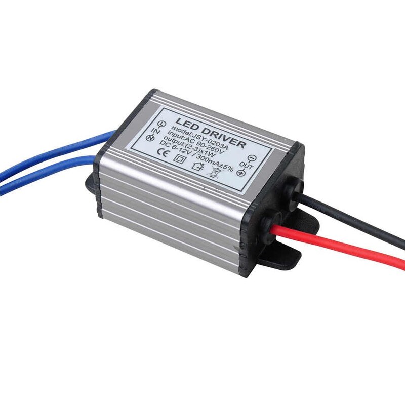 PHISCALE 2-3 W LED Driver Voeding Waterdicht Constante Stroom AC100-260V 300mA Voor 2-3 W LED lamp