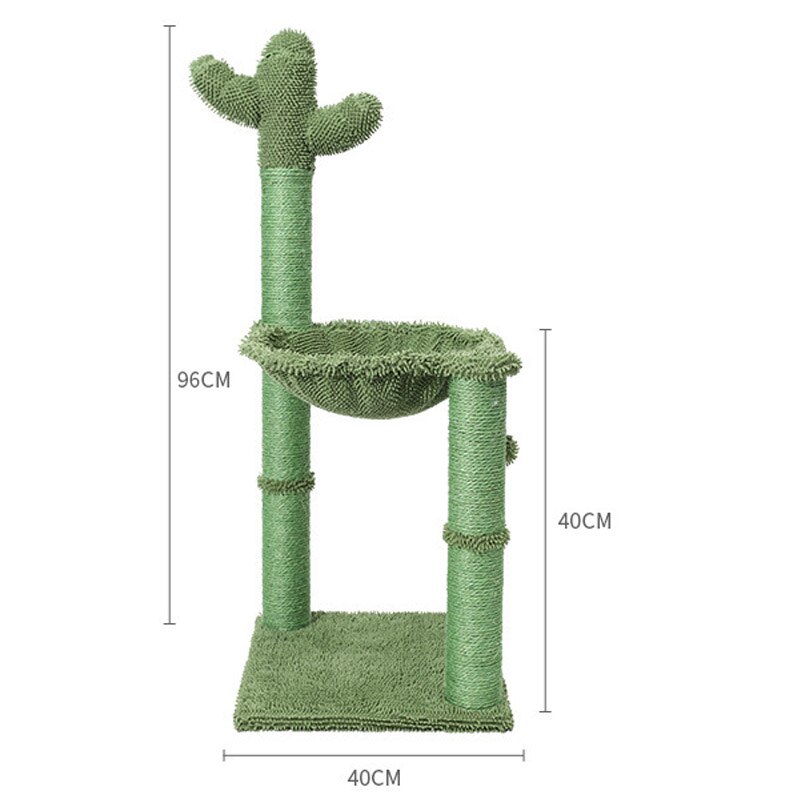 Cute Cactus Pet Cat Scratch Tree Toys Cactus Cat Scratching Post for Young and Adult Cats Climbing Frame Protecting Furniture