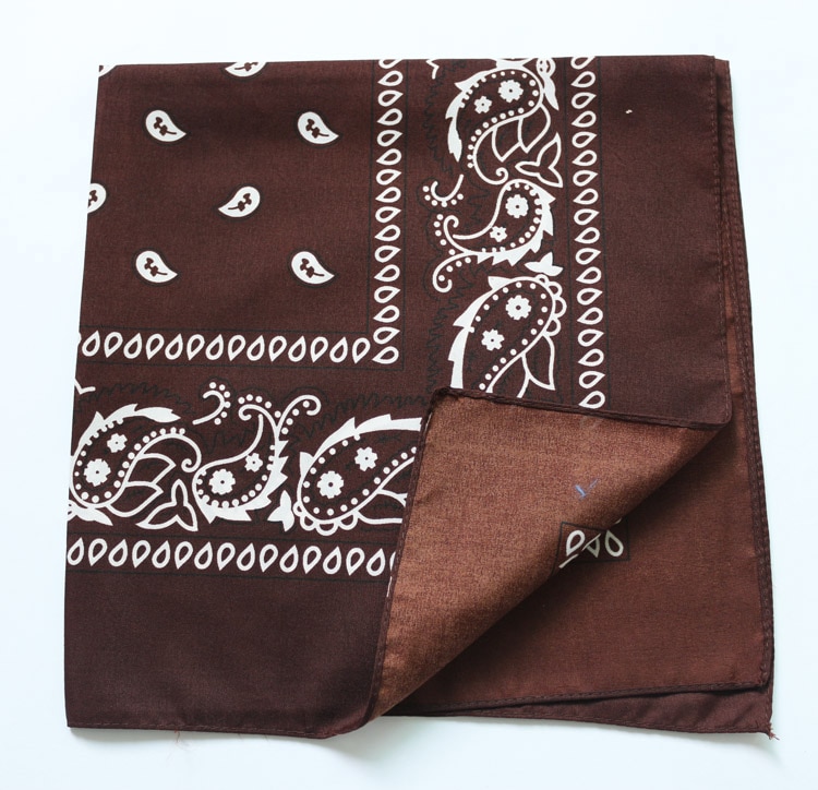55 Cm Paisley Bandana In Sport Sjaal Polyester Hoofdband Voor Jongen/Meisje Hoofddeksels: Bruin
