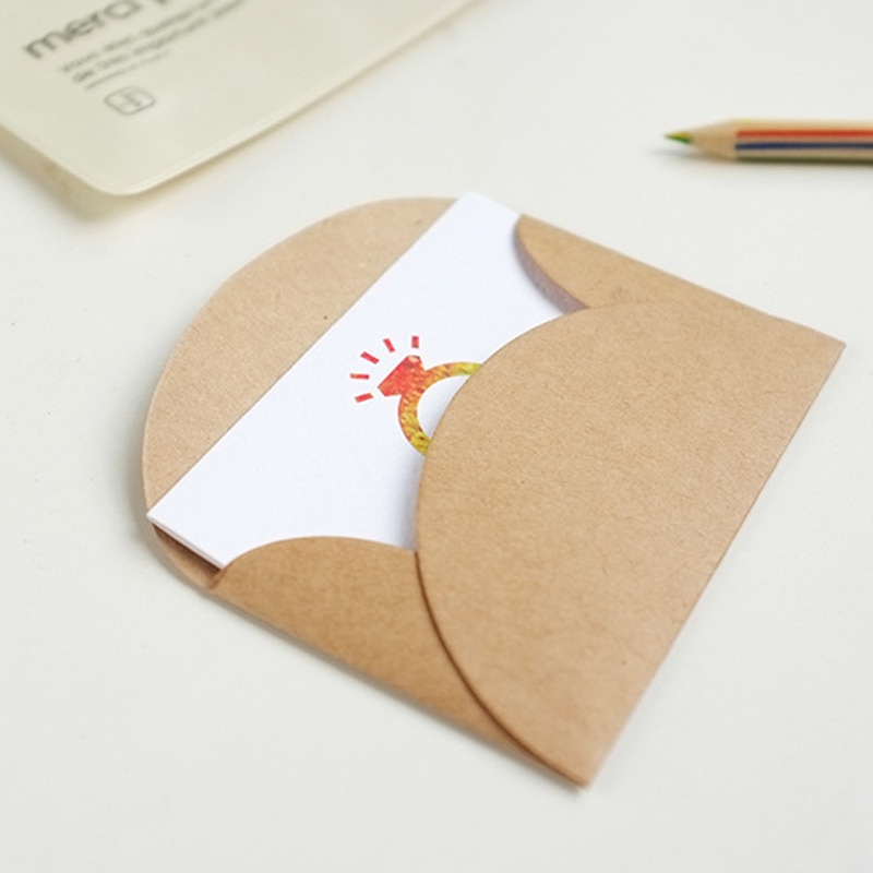 50 Pcs/Set Korean Retro Kraft Paper Envelope Vintage 9*6cm Mini Series Wedding Stationery Envelopes