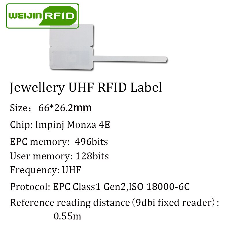 UHF RFID jewelry Jewellery watch tag EPC 6C sticker 915m 868m 860-960MHZ M4e small adhensive printable passive RFID PET label