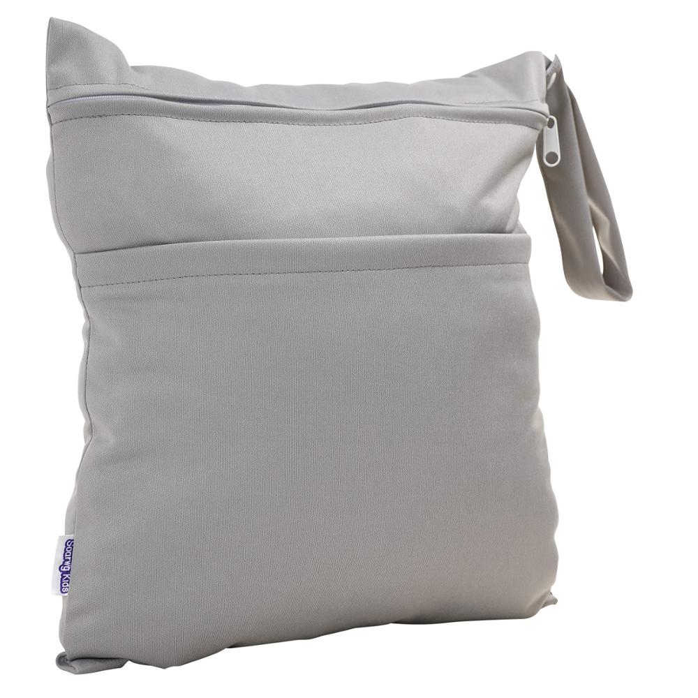 Wiederverwendbare nass trocken Tasche Mit Zwei Für Baby Windeln Windeln Wasserdicht Nass Tuch Tasche Windel Tasche 36cm x 30cm