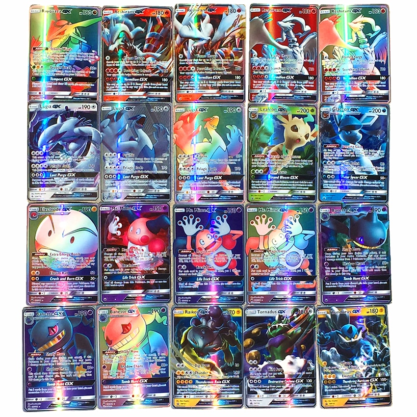 200 20 70 100 Stuks Gx Mega Ex Engels Shining Voor Speelkaarten Game Collection Battle Carte Trading Card Kinderen speelgoed