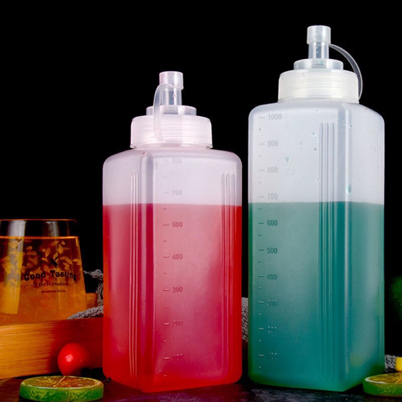 450-1000ML Sauce Squeeze Bottle with Lid Tomato Bolognese Juice Mustard Sauce Storage Squeeze Bottle Dispenser Kitchen Gadgets