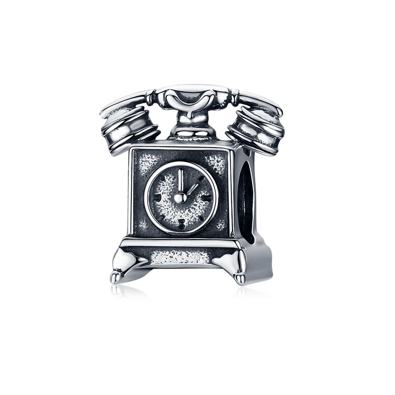 MOWIMO Echtem 925 Sterling Silber Reize retro Grammophon Schatz Brust Perlen passen Silber Original Armbinde Anhänger Schmuck: BNC156