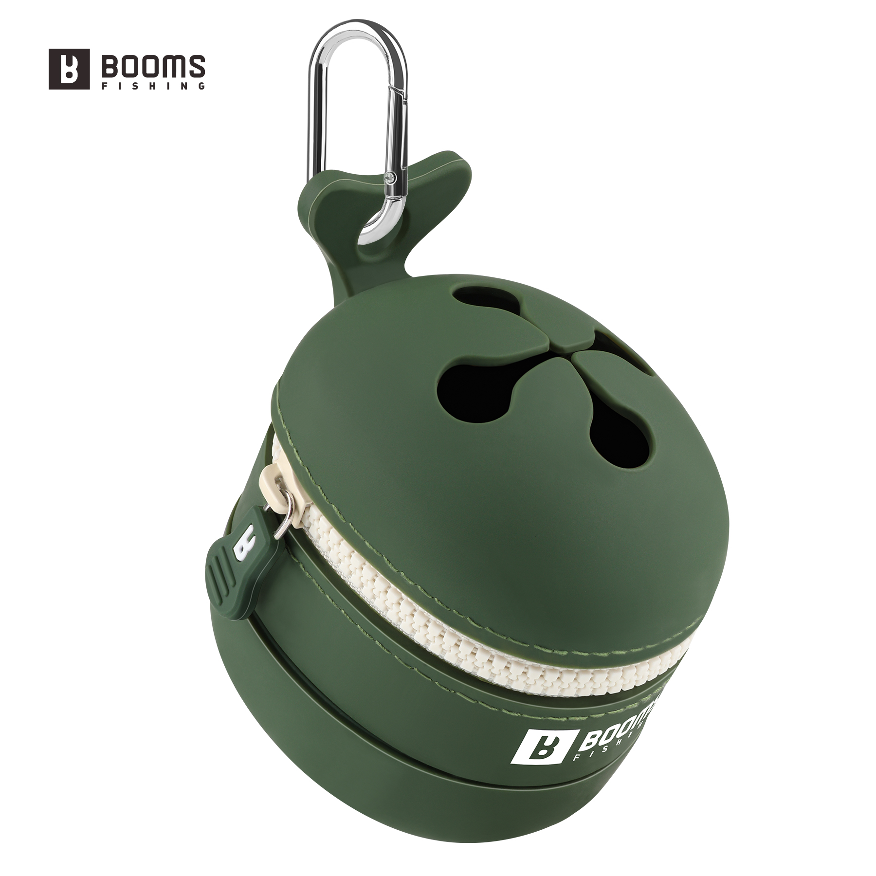 Silicone Folding Fly Fishing Boxes With Zipper Portable Multifunctional Trash Can Storage Box Fly Fishing Waste Collector Lure: green