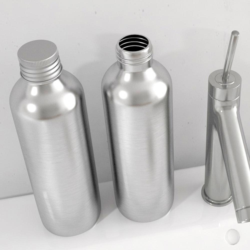 1 pc puste butelki aluminiowe z śruba aluminiowa pokrywki 30ML 50ML 100ML 120ML 150ML 250ML 500ML pojemnik wielokrotnego napełniania butelki