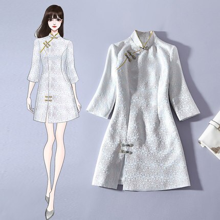 Kinesisk år modern cheongsams qipao klänning