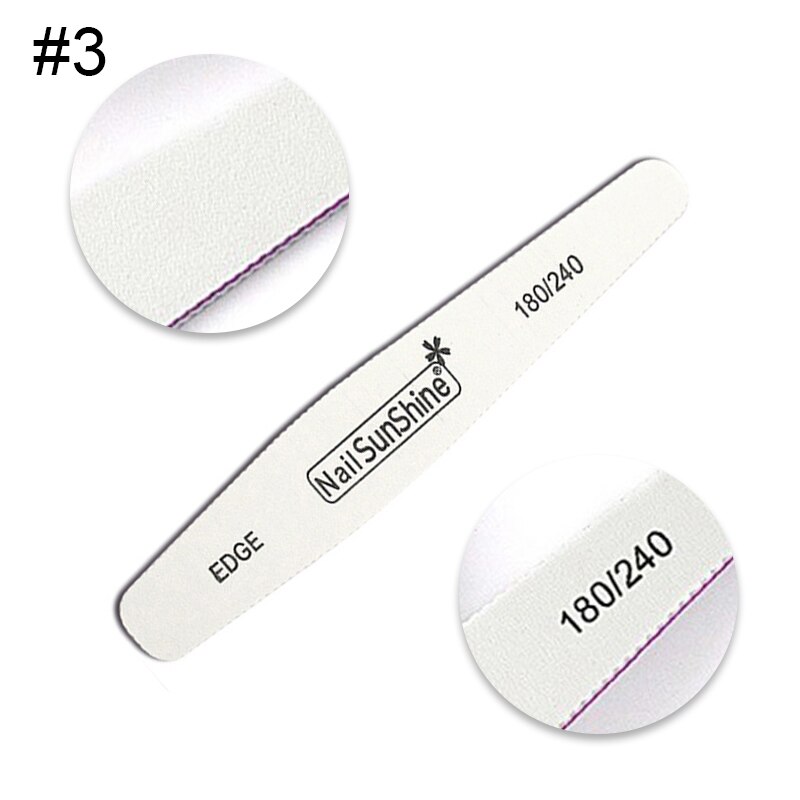 1 Pc sept faces multifonction lime à ongles tampon bleu rose couleurs mélangées meulage ponçage pédicure meulage ponçage outils fichiers