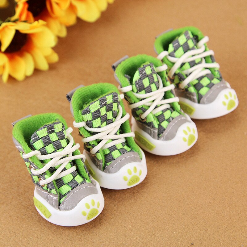 4 pièces/ensemble chien de compagnie chaussures petit chien chiot bottes Football Style pas cher chien chaussures d'été pour petits animaux de compagnie