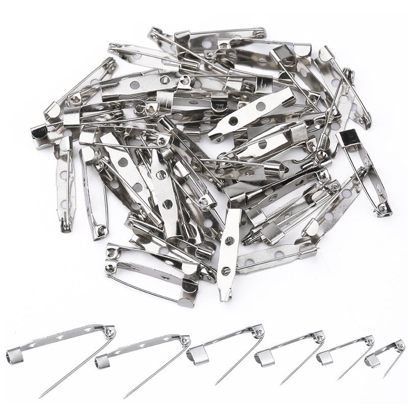 Silber/Grün Antik/Gold 15-40mm Sicherheitsnadeln Brosche Basis Clip Stifte Blanko Basis für Schmuckherstellung DIY Kleidung Zubehör: XXL / Armee Grün