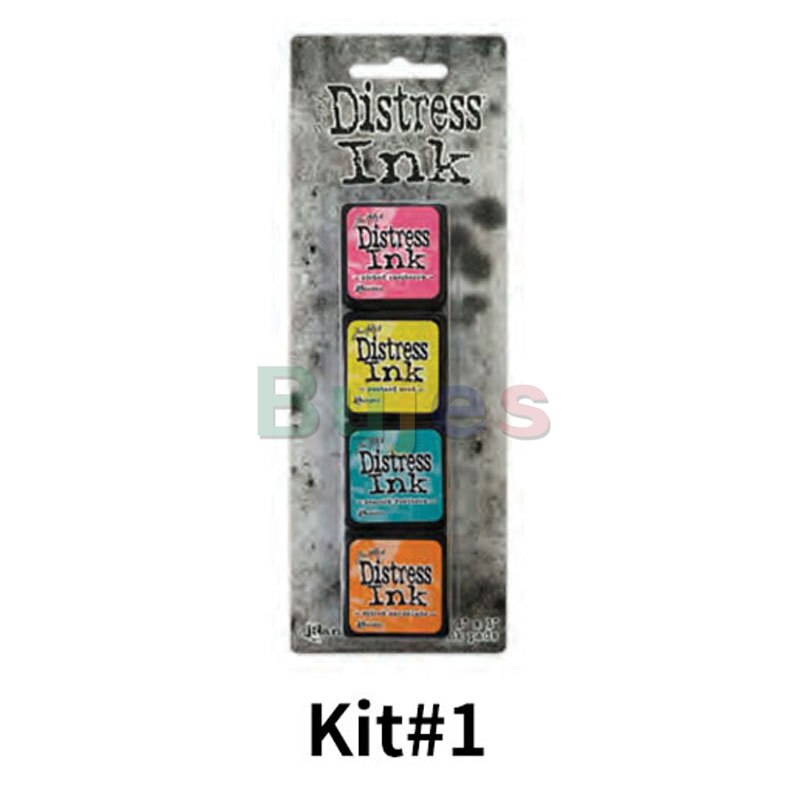 Ranger Tim Holtz Distress Ink Pad Kits, Mini Old Color Retro Stamp Pad Ink Pad 64 Colors School Office Supplies
